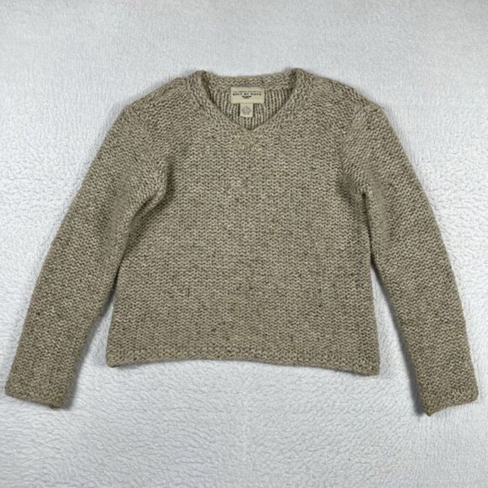 The Limited Womens Sweater Small Wool Blend America Hand Knit Grandma Pullover